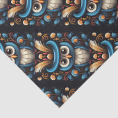 Papier Mousseline Chouette bleue (Détail)