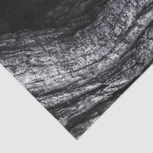 Papier Mousseline Chouette dans un arbre noir et blanc (Détail)