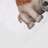 Papier Mousseline Chouette de chien de Carlin d'Halloween (Détail)