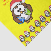 Papier Mousseline Chouette de Noël en papier de tissu décoratif (Détail)