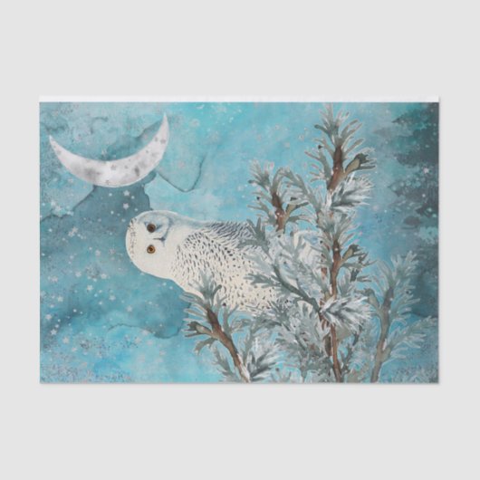 Papier Mousseline Chouette des neiges (Recto)