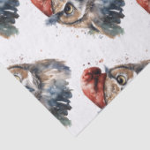 Papier Mousseline Chouette d'hiver enchantée, personnalisée (Détail)