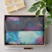 Papier Mousseline Chouette florale foncée (Cadeau)