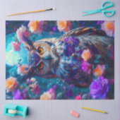 Papier Mousseline Chouette florale foncée (Artisanat)