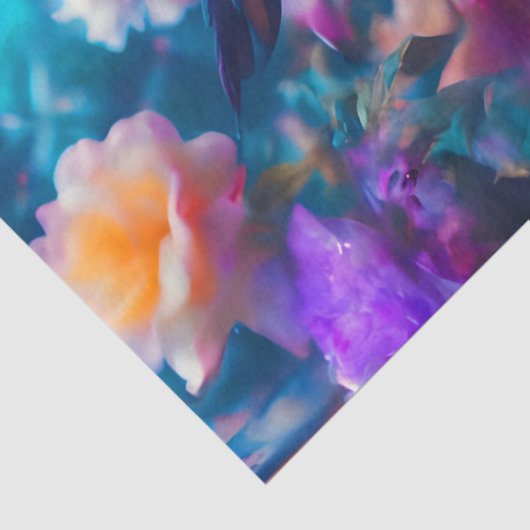 Papier Mousseline Chouette florale foncée (Détail)