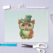Papier Mousseline Chouette mignonne dans un chapeau vert (Artisanat)
