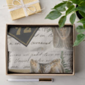 Papier Mousseline Chouette Oiseau Éphémère de script français Découp (Cadeau)
