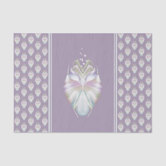 Papier Mousseline Chouette Oracle Pastel Purple (Recto)