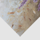 Papier Mousseline Chouette perchée parmi les fleurs de lavande dérou (Détail)