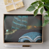 Papier Mousseline Chouette turquoise (Cadeau)