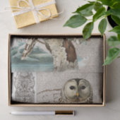 Papier Mousseline Chouette vintage - Découpage Brown (Cadeau)