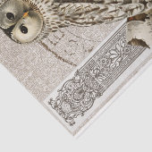 Papier Mousseline Chouette vintage - Découpage Brown (Détail)