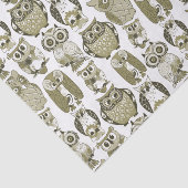 Papier Mousseline Chouettes d'or (Détail)