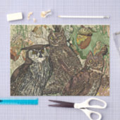 Papier Mousseline Chouettes en batik 10lb Papier Tissu, blanc (Artisanat)