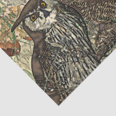 Papier Mousseline Chouettes en batik 10lb Papier Tissu, blanc (Détail)