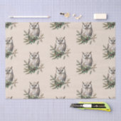 Papier Mousseline Chouettes et fleurs rustiques (Artisanat)