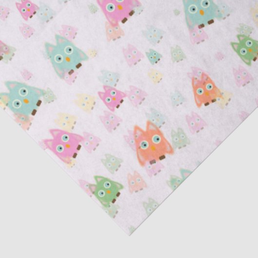 Papier Mousseline chouettes hiboux de A (Détail)