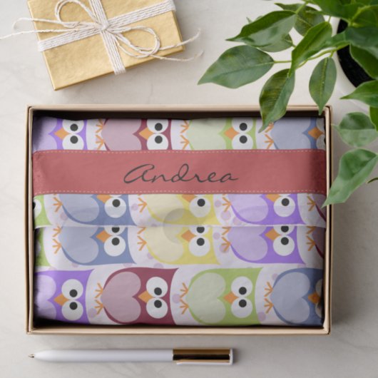 Papier Mousseline Chouettes mignonnes, Chouette Motif, Chouettes col (Cadeau)