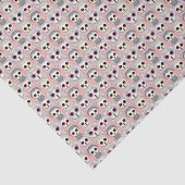 Papier Mousseline Chouettes pour bébés sur Motif Arrière - plan rose (Détail)