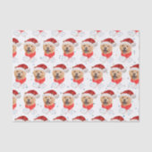 Papier Mousseline Chow Chow Chow Motif de Noël (Recto)