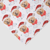 Papier Mousseline Chow Chow Chow Motif de Noël (Détail)