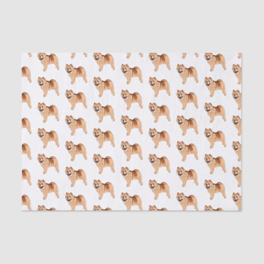 Papier Mousseline Chow Chow dog cartoon (Recto)