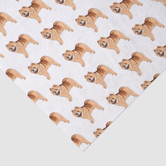 Papier Mousseline Chow Chow dog cartoon (Détail)