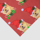 Papier Mousseline Chow Chow Noël (Détail)