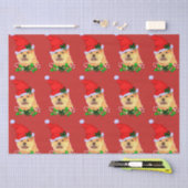 Papier Mousseline Chow Chow Noël (Artisanat)