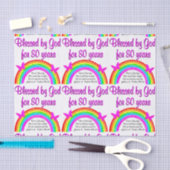 PAPIER MOUSSELINE CHRÉTIEN 80E ANNIVERSAIRE (Artisanat)