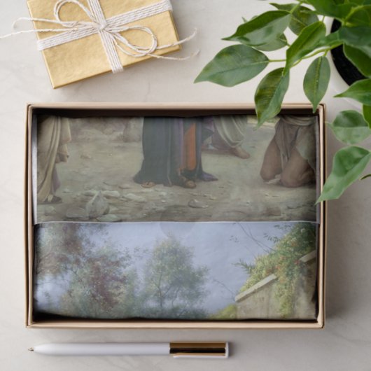 Papier Mousseline Christ guérir l'homme aveugle (Cadeau)