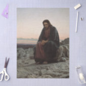 Papier Mousseline Christ in the Desert by Ivan Kramskoy (Artisanat)