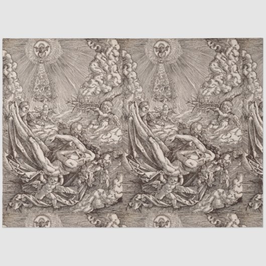 Papier Mousseline Christ né au ciel par les anges (Recto)