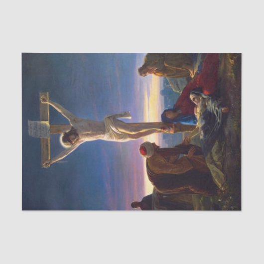Papier Mousseline Christ sur la Croix par Carl Bloch (Recto)