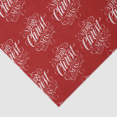 Papier Mousseline Christian Joyeux Noël Chalk Letter Christ (Détail)