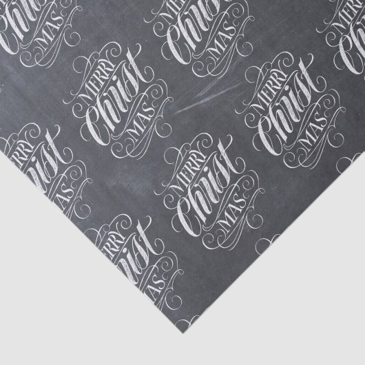 Papier Mousseline Christian Joyeux Noël Chalkboard Calligraphie (Détail)