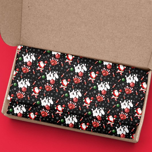 Papier Mousseline Christmas Bowling with Santa Claus