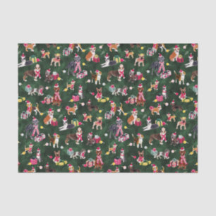 PAPIER MOUSSELINE CHRISTMAS CHIEN CUTENESS EMERALD