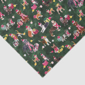 PAPIER MOUSSELINE CHRISTMAS CHIEN CUTENESS EMERALD (Détail)