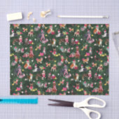 PAPIER MOUSSELINE CHRISTMAS CHIEN CUTENESS EMERALD (Artisanat)