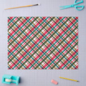 Papier Mousseline Christmas Colours Plaid Red Green Brown Blue (Artisanat)