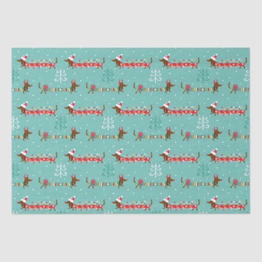 Papier Mousseline Christmas Dachshund (Recto)