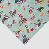 PAPIER MOUSSELINE CHRISTMAS DOG CUTENESS MINT (Détail)