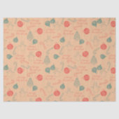 Papier Mousseline Christmas Doodle Pattern | Snowmen, Trees & Candy  (Recto)