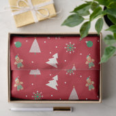 Papier Mousseline Christmas Gift Wrap — Reindeer, Gingerbread (Cadeau)
