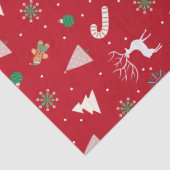 Papier Mousseline Christmas Gift Wrap — Reindeer, Gingerbread (Détail)