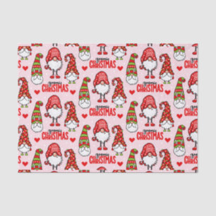 Papier Mousseline Christmas Gnomes