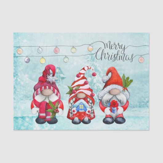 Papier Mousseline Christmas Gnomes (Recto)