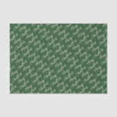 Papier Mousseline Christmas Green Elegant Script (Recto)