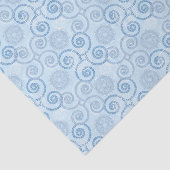 Papier Mousseline Christmas Holiday Blue Scrolls  (Détail)